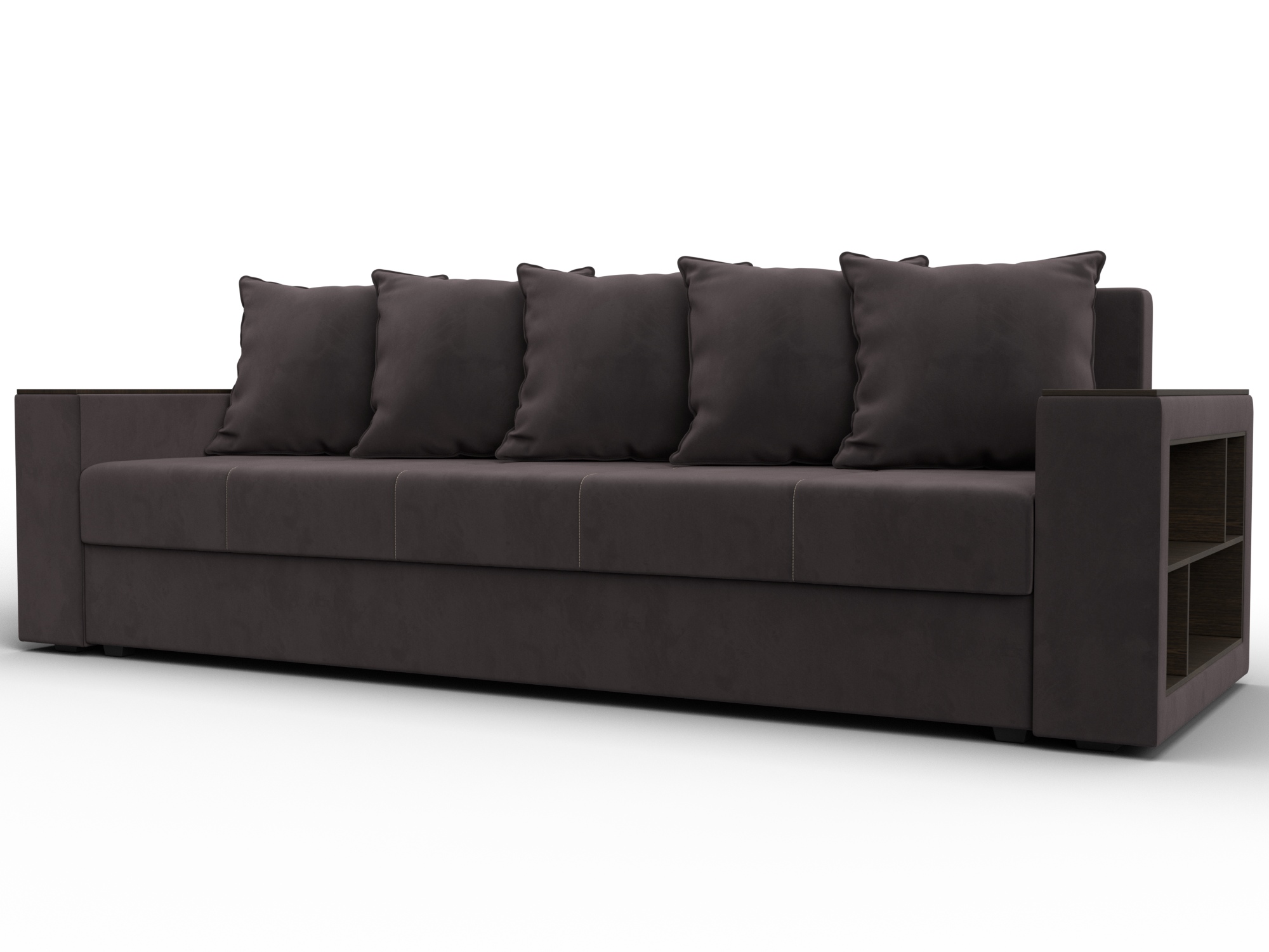 Диван прямой Дубай Лайт, SEVEN 727 շագանակագույն, ՀՏ. 114366- изображение товара № 1