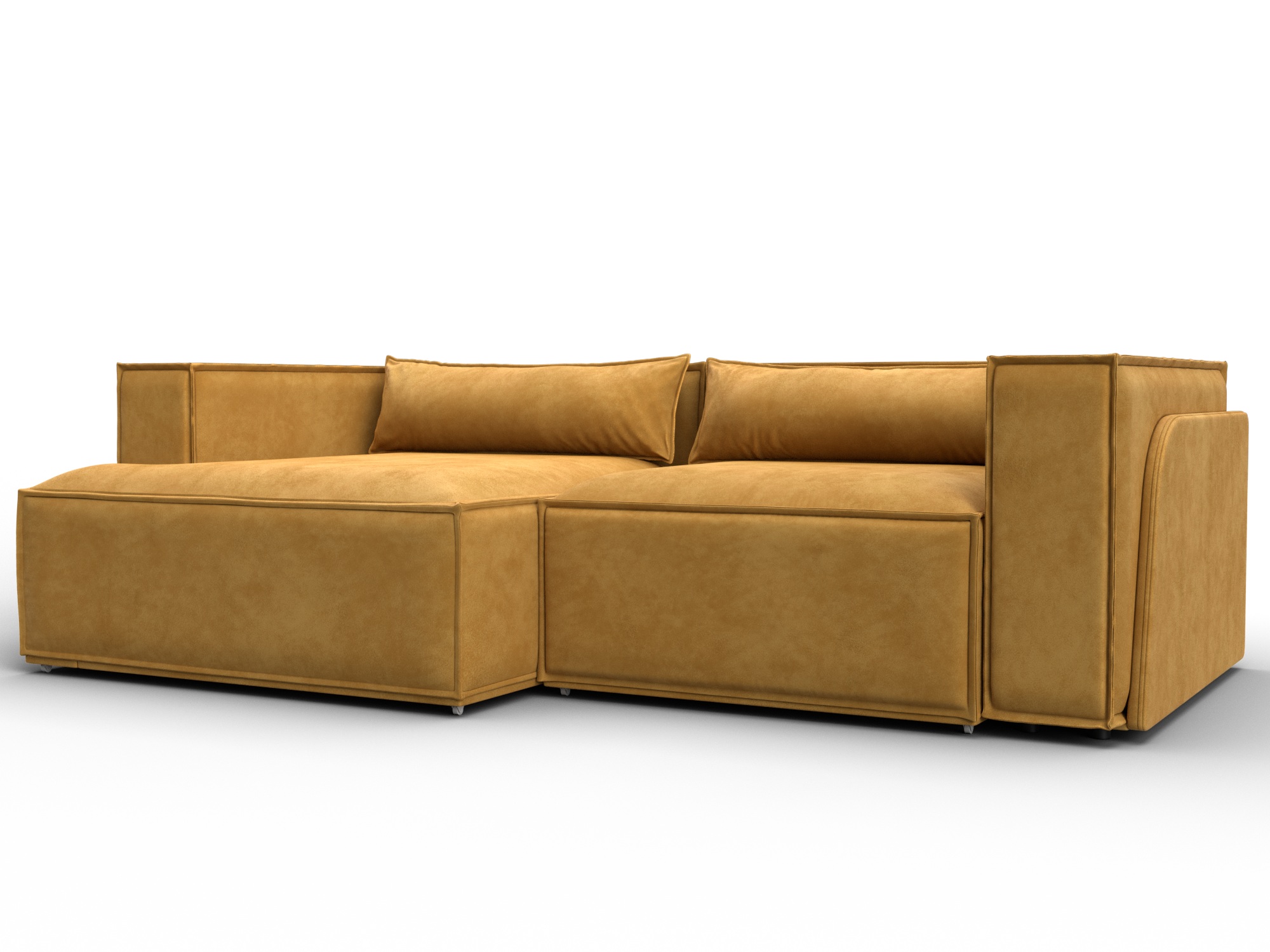 Диван угловой Лига-061 угол ձախ, BRUT 10 դեղին, ՀՏ. 131144L - Վելյուր - изображение товара № 1 Диван угловой Лига-061 угол ձախ, BRUT 10 դեղին, ՀՏ. 131144L- изображение товара № 1