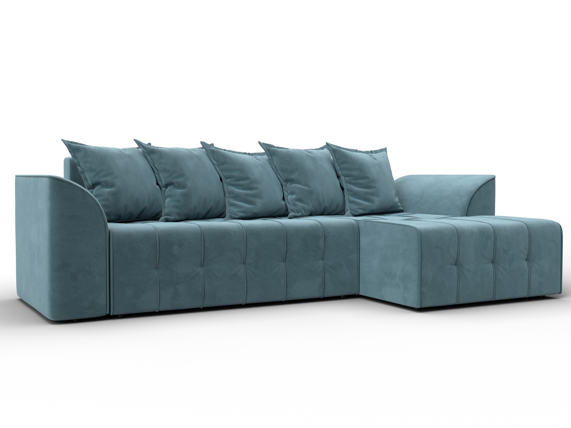 Диван угловой Лига-113 угол правый, SEVEN 113 փիրուզագույն, ՀՏ. 136722 - Վելյուր - изображение товара № 1 Диван угловой Лига-113 угол правый, SEVEN 113 փիրուզագույն, ՀՏ. 136722- изображение товара № 1