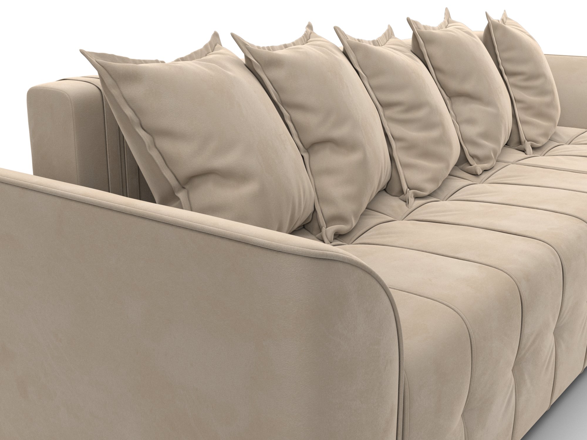 Диван угловой Лига-113 угол правый, SEVEN 729 բեժ, ՀՏ. 136721- изображение товара №4