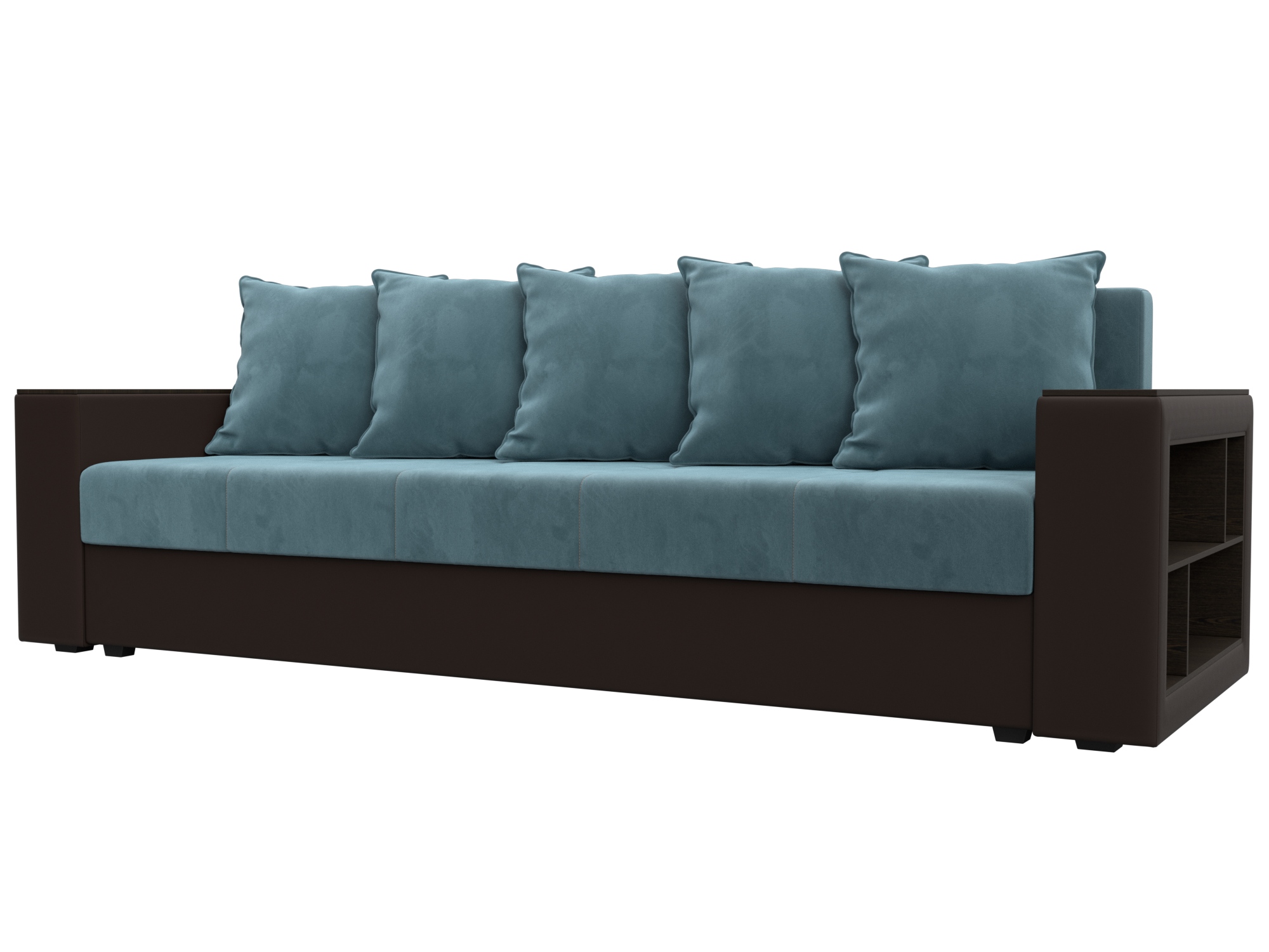 Диван прямой Дубай Лайт, Փիրուզագույն;Դարչնագույն, ՀՏ. 114375- изображение товара № 1