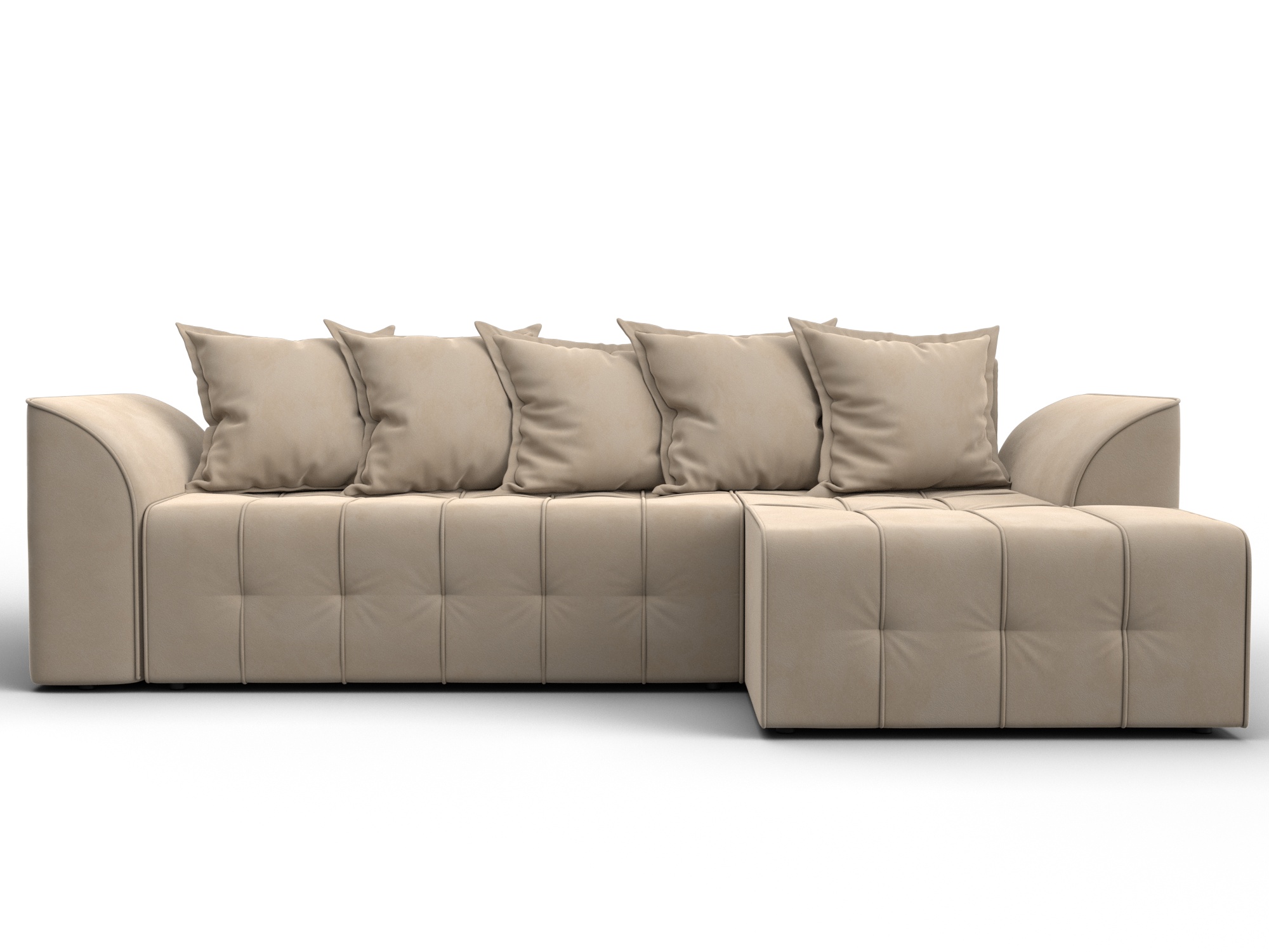 Диван угловой Лига-113 угол правый, SEVEN 729 բեժ, ՀՏ. 136721- изображение товара №2