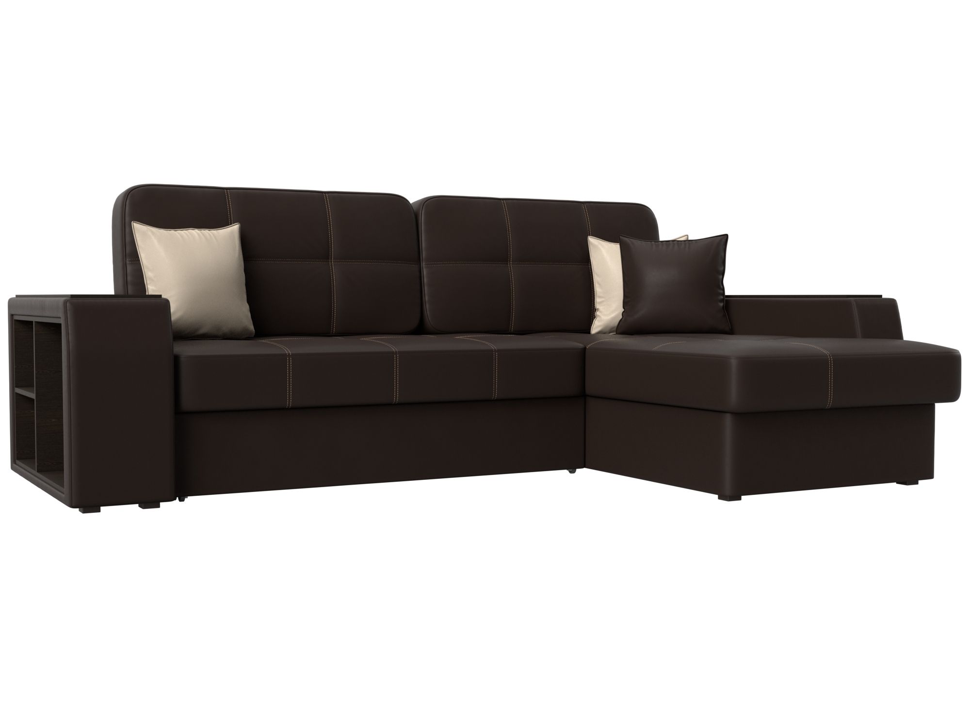 Диван угловой Брюссель աջ անկյուն, Դարչնագույն\Բեժ, ՀՏ. 29396 - Էկո-կաշի - изображение товара № 1 Диван угловой Брюссель աջ անկյուն, Դարչնագույն\Բեժ, ՀՏ. 29396- изображение товара № 1