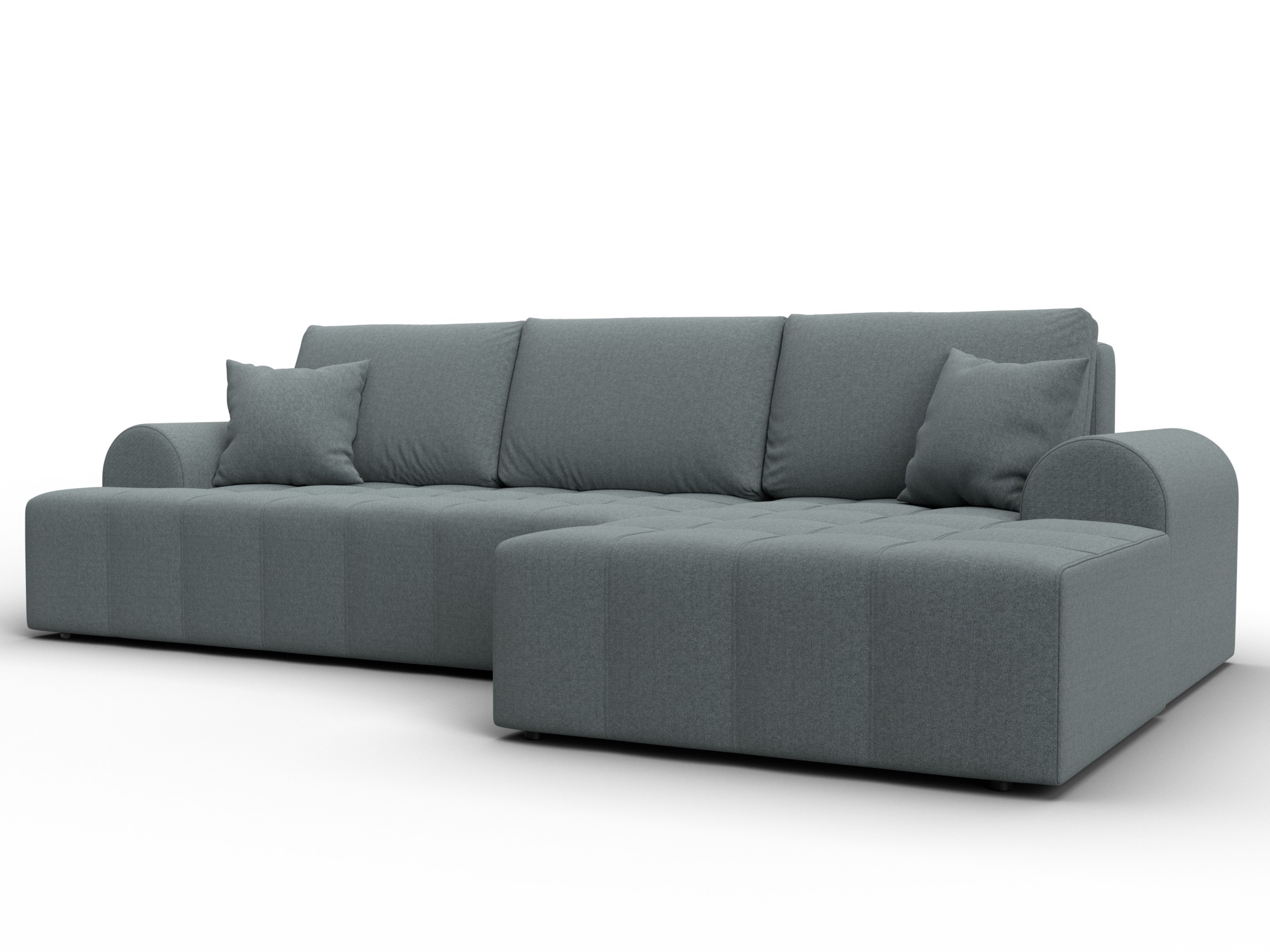 Диван угловой Лига-080 угол правый, Амур 07 մոխրագույն, ՀՏ. 134742 - Ռոգոճկա - изображение товара № 1 Диван угловой Лига-080 угол правый, Амур 07 մոխրագույն, ՀՏ. 134742- изображение товара № 1