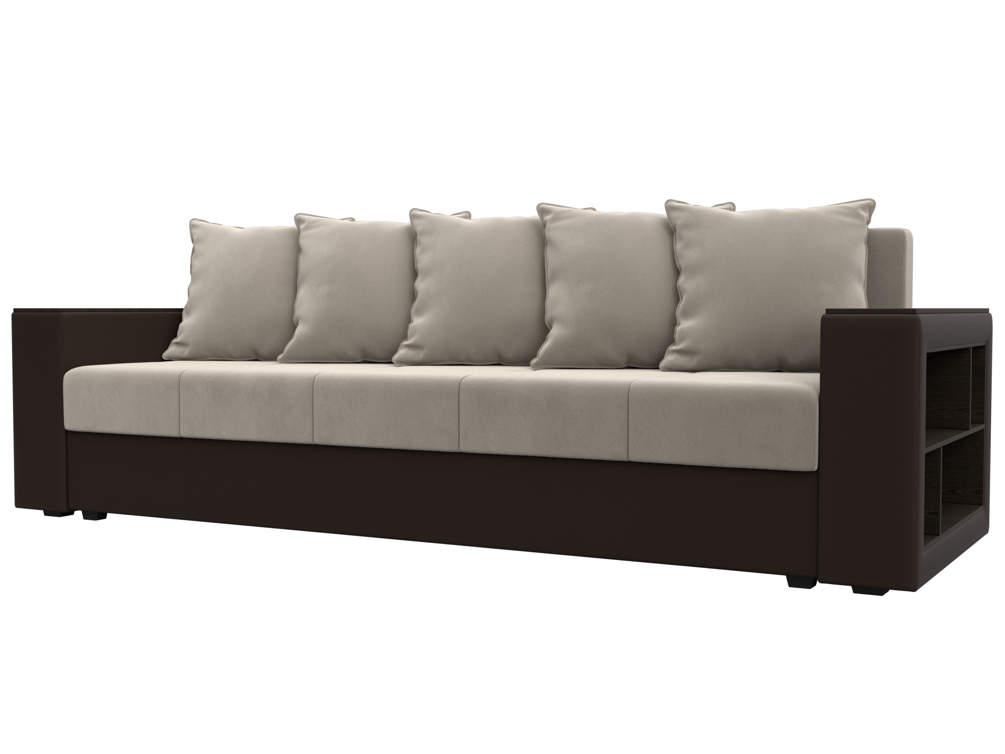 Диван прямой Дубай Лайт, Բեժ;Դարչնագույն, ՀՏ. 114429- изображение товара № 1