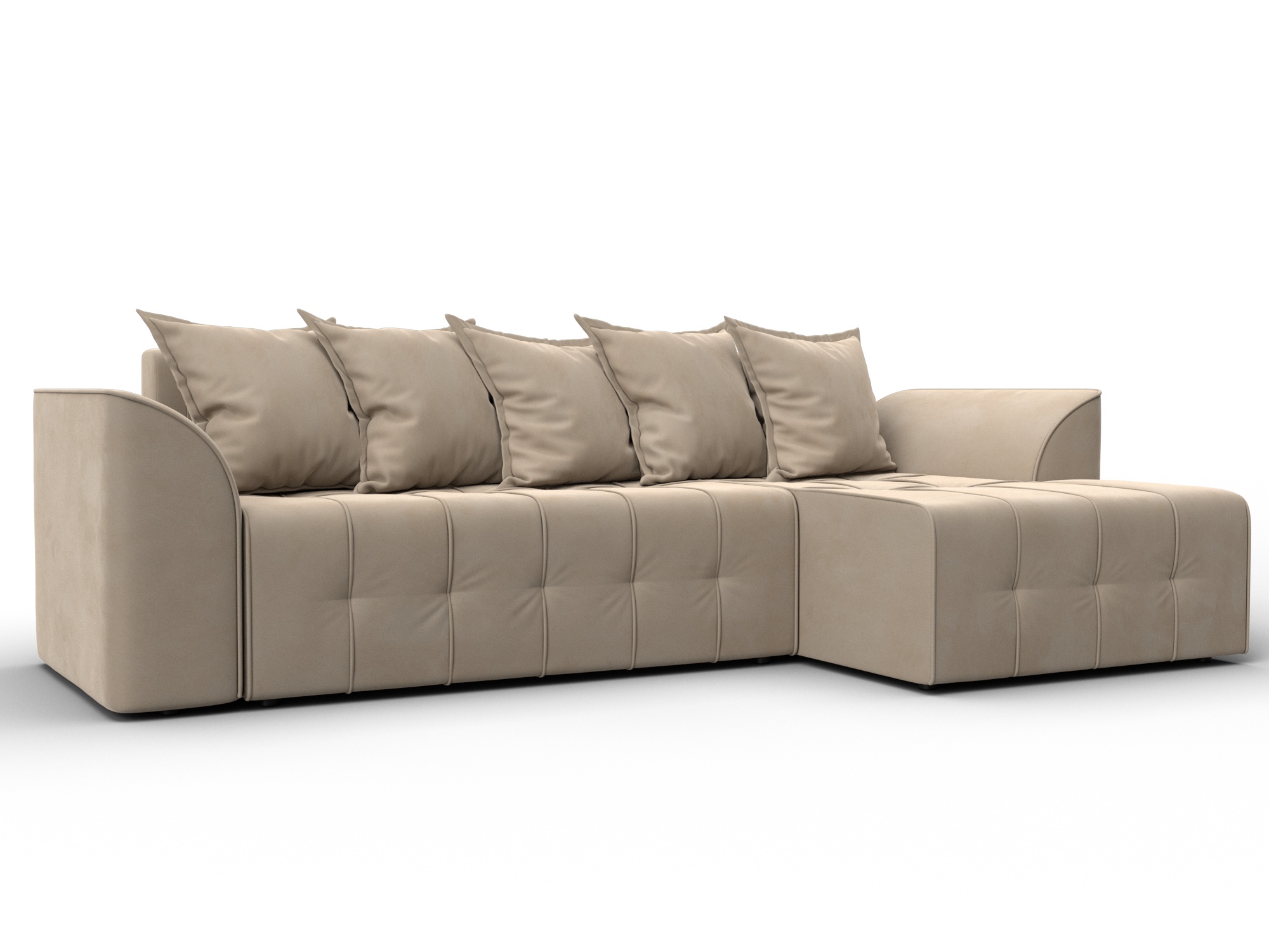 Диван угловой Лига-113 угол правый, SEVEN 729 բեժ, ՀՏ. 136721- изображение товара №1