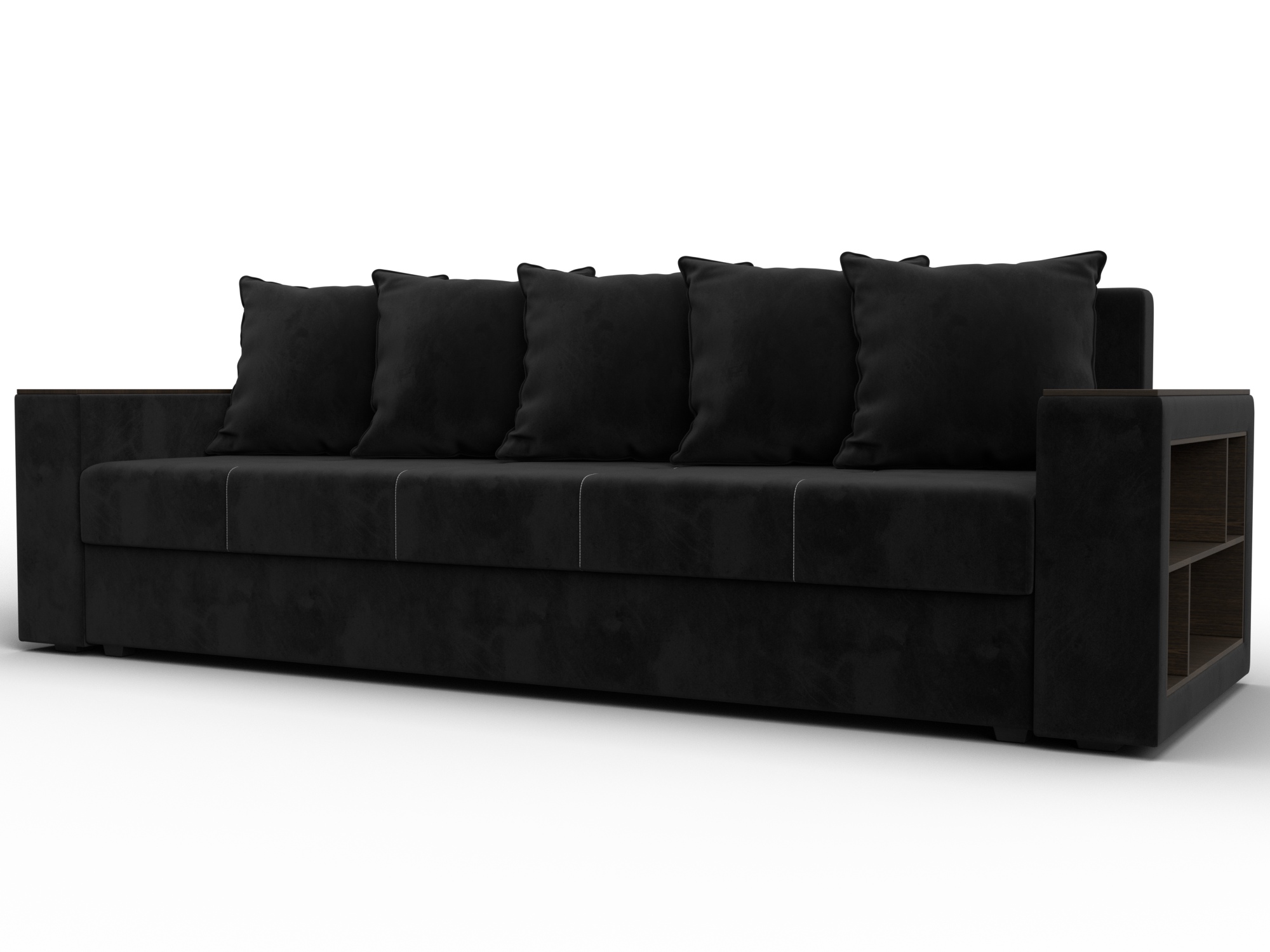 Диван прямой Дубай Лайт, SEVEN 35 սև, ՀՏ. 114371- изображение товара № 1