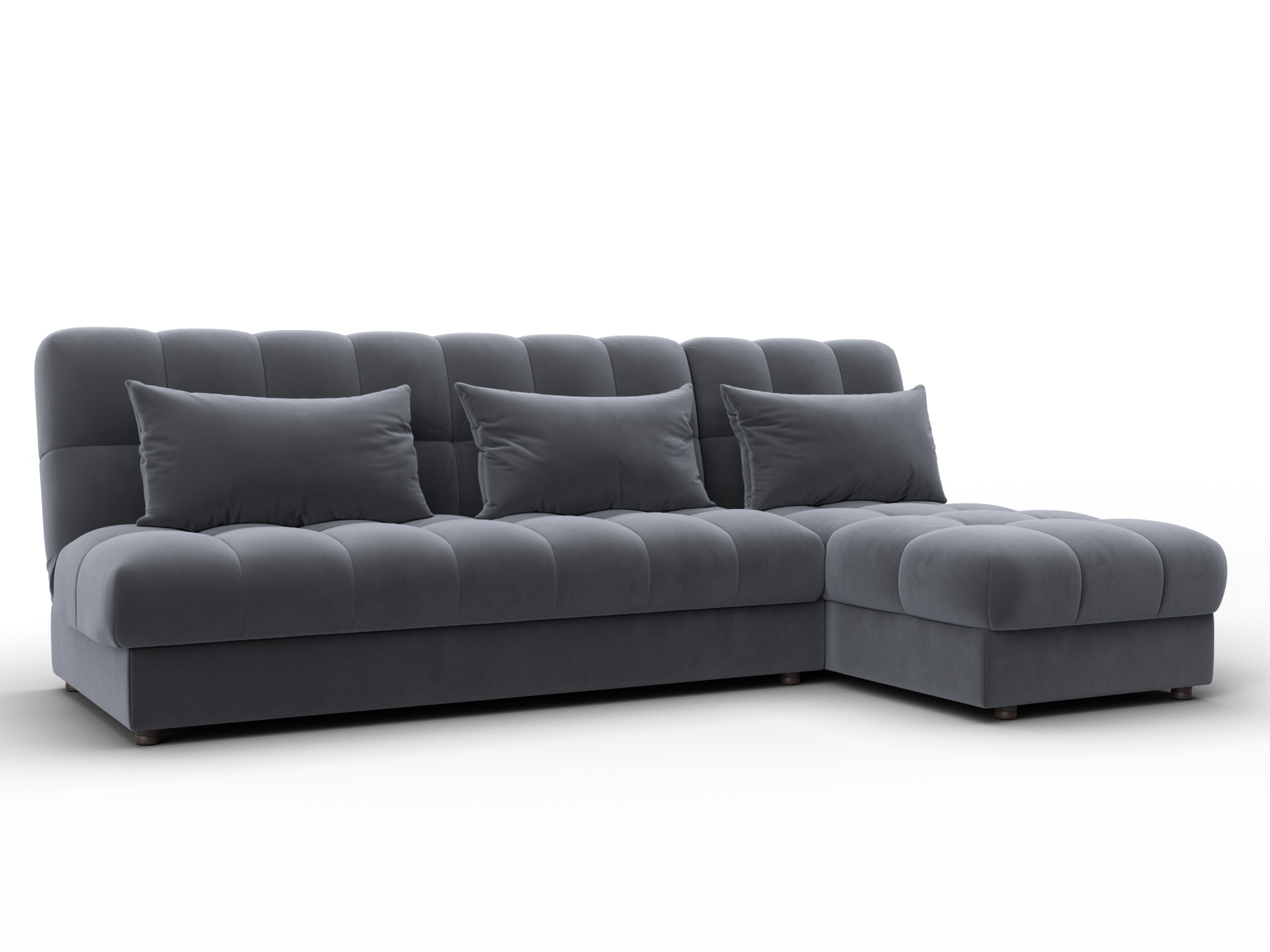 Диван угловой Лига-116 НПБ угол правый, SEVEN 17 մոխրագույն, ՀՏ. 136954- изображение товара № 1