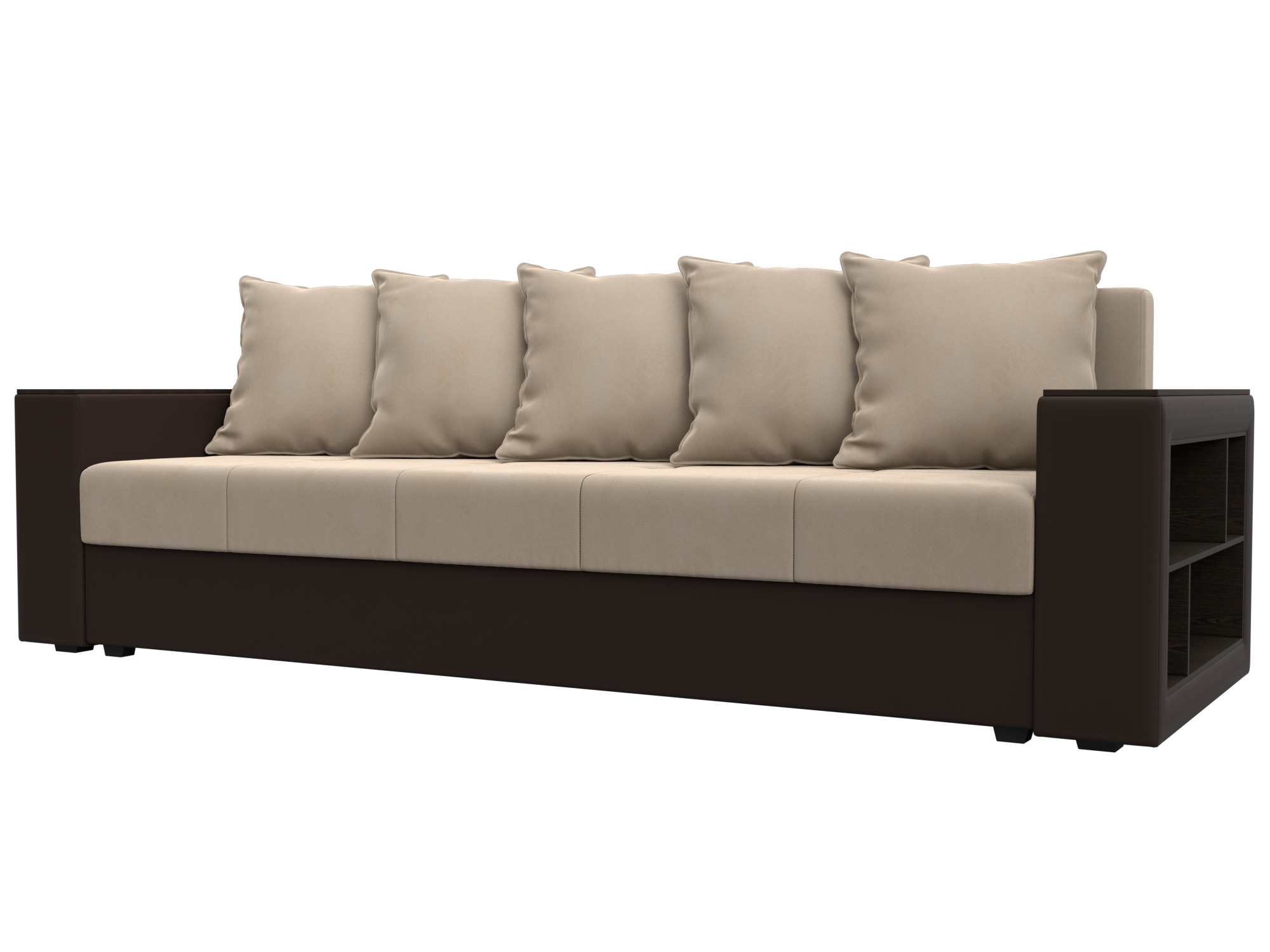 Диван прямой Дубай Лайт, Բեժ;Դարչնագույն, ՀՏ. 114425- изображение товара № 1