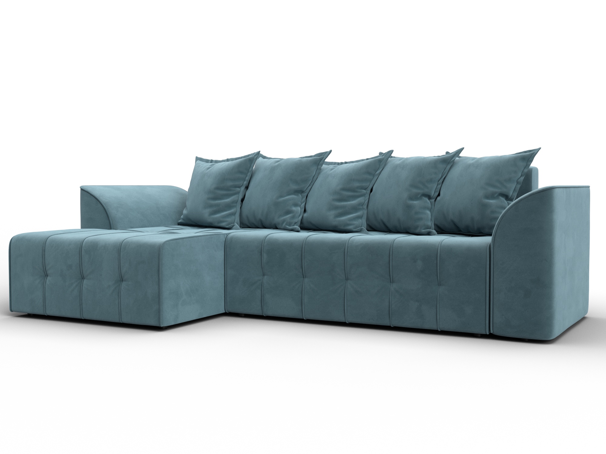 Диван угловой Лига-113 угол ձախ, SEVEN 113 փիրուզագույն, ՀՏ. 136722L- изображение товара № 1