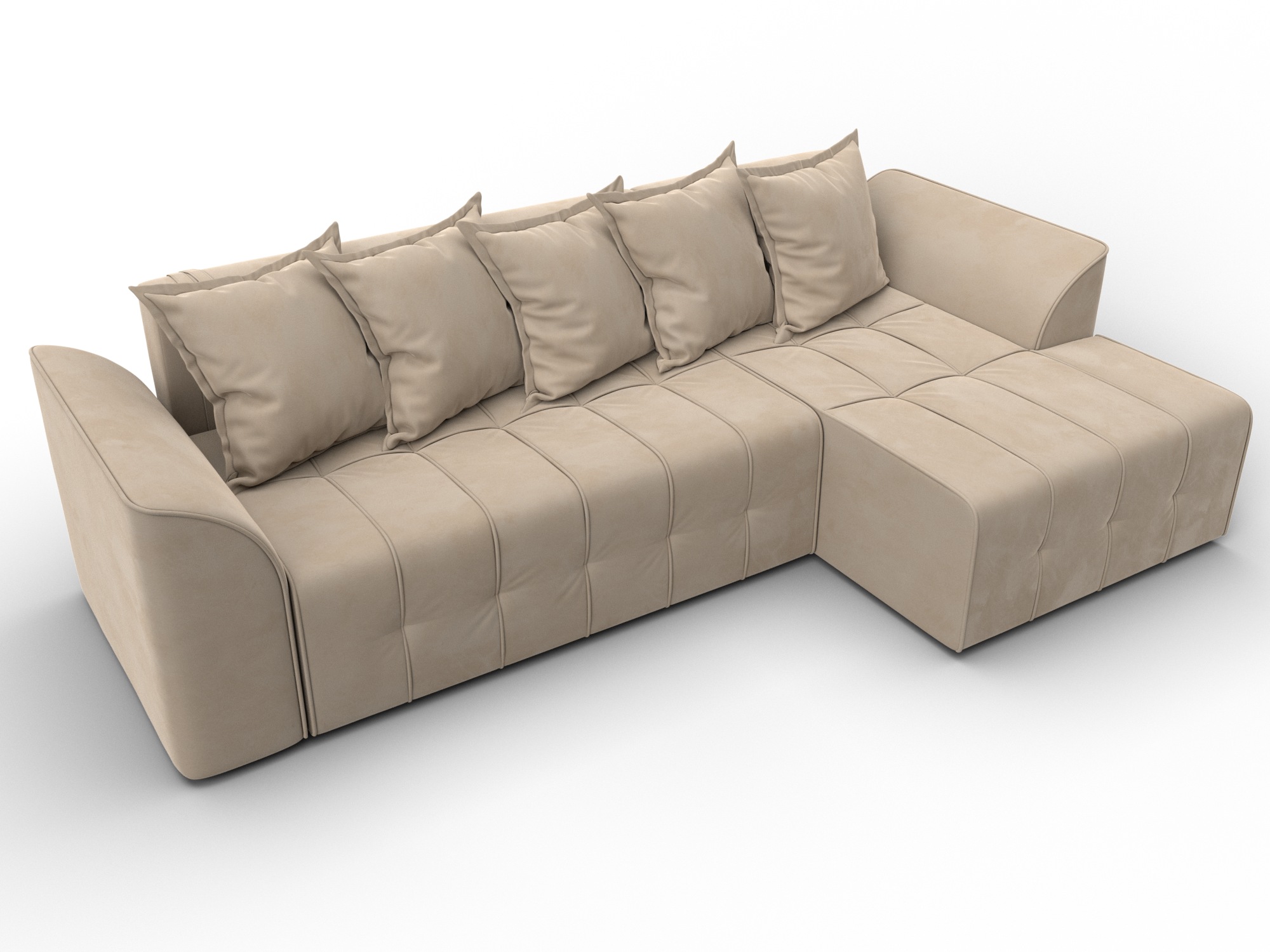 Диван угловой Лига-113 угол правый, SEVEN 729 բեժ, ՀՏ. 136721- изображение товара №6